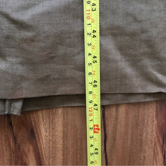 Vintage olive green polka dot belt secretary dress M Flawed - Picture 10 of 10